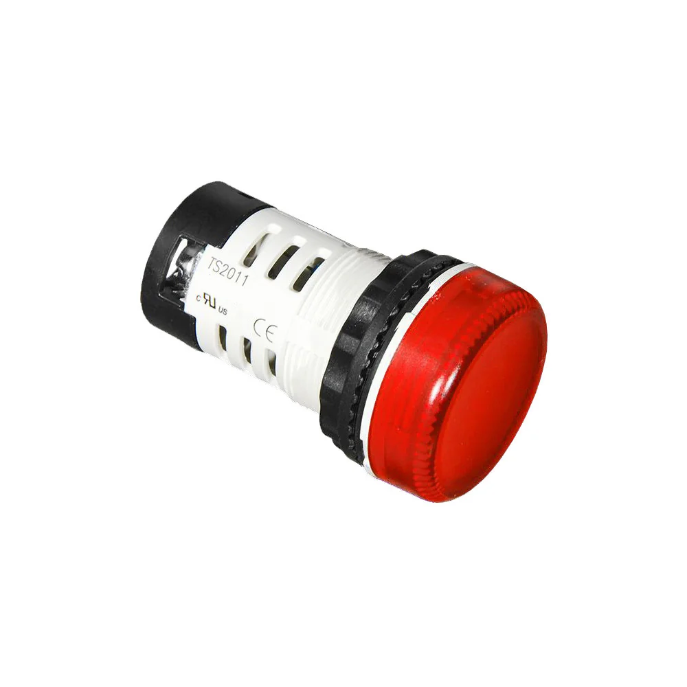 Индикатор (красный) TS2011-3CH10 - Индикатор, тип F3, LED DC 220V, пластиковое переднее кольцо, диаметр головки кнопки 29,5 мм, диаметр посадочного отверстия: 22 мм, цвет: красный