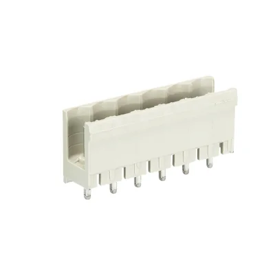 Вилка Wiecon 8113 S / 6 G OB GR OF - Вилочный разъем, вертикальный, без боковых стенок, на плату, шаг 5 мм, 6 полюсов, фиксация на плате пайкой, 400V, 12А, без маркировки, цвет: серый, серия 8113 S GOF