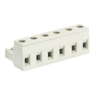 Розетка Wiecon 8313 B / 6 OB - Розеточный разъем, угловой, на кабель, шаг 7,5 мм, 6 полюсов, номинальное сечение: 2,5 мм кв., винтовая фиксация провода, 690V, 12А, с маркировкой, цвет: серый, серия 8313 B
