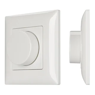 Панель Rotary SMART-P18-DIM (3V, 2.4G) 025135 - Накладная роторная панель 2.4 ГГц, цвет белый. Материал - пластик. Для управления одноцветными источниками света (ШИМ). Управление яркостью с помощью роторного вращателя. Питание/рабочее напряжение 3VDC от б