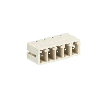 Вилка Wiecon 8513 S / 5 W - Вилочный разъем, горизонтальный, на плату, шаг 3,5 мм, 5 полюсов, фиксация на плате пайкой, 250V, 8А, без маркировки, цвет: серый, серия 8513 S W