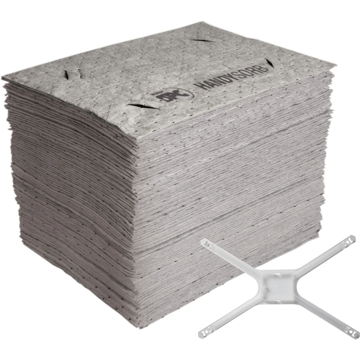 spc150597 - HANDYSORB-BASICPAD Универсальные салфетки HandySorb™ и держатель для сорбент-швабры. Салфетки 100 шт. для сбора 47л., 381*482,6мм, держатель пластиковый 1 шт.