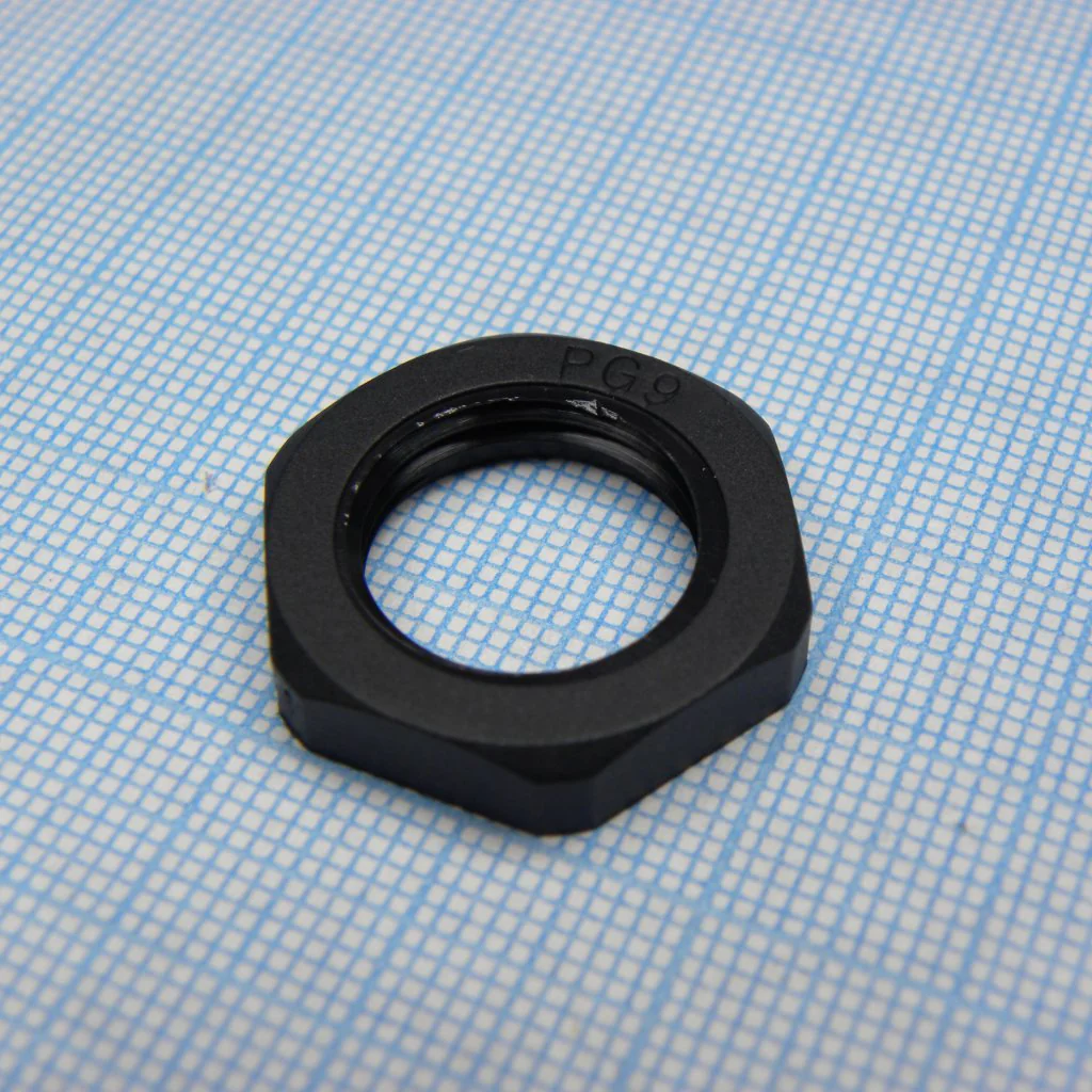 DLM-PG9P (black) - Гайка для крепления кабель ввода на панель