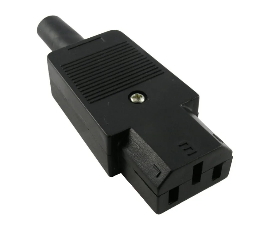 AC-102/K2417 - Разъем питания серии AC, розетка 3-х полюсная на кабель, 10А 250В
