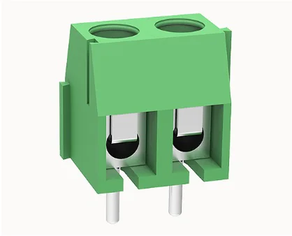 DG350-3.96-02P-12-00A(H) - Винтовой клеммный блок с защитой провода, 2 контакта. Серия DG350-3.96