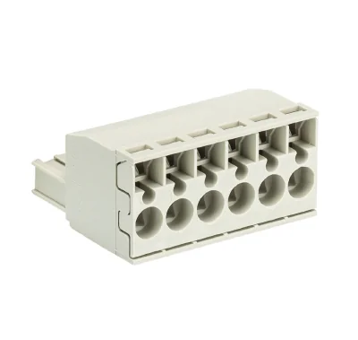 Розетка Wiecon 8113 BFK /6 TOP K OB - Розеточный разъем, угловой, на кабель, шаг 5 мм, 6 полюсов, номинальное сечение: 2,5 мм кв., пружинная фиксация провода, 400V, 12А, без маркировки, цвет: серый, серия 8113 BFK