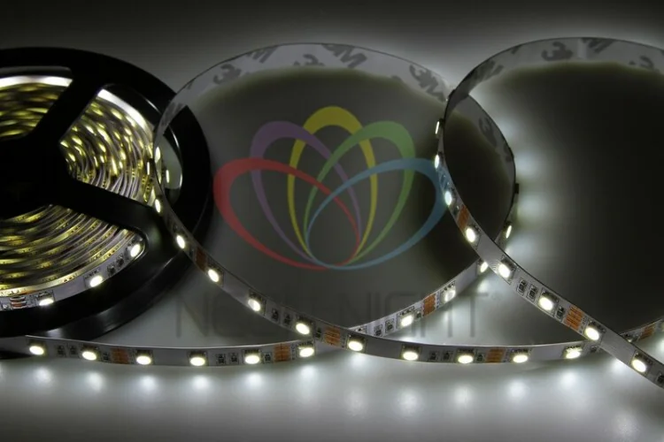 Лента светодиодная 12В, SMD5050, 14,4Вт/м, 60 LED/м, 6500K, 10мм, 5м, IP20 141-465