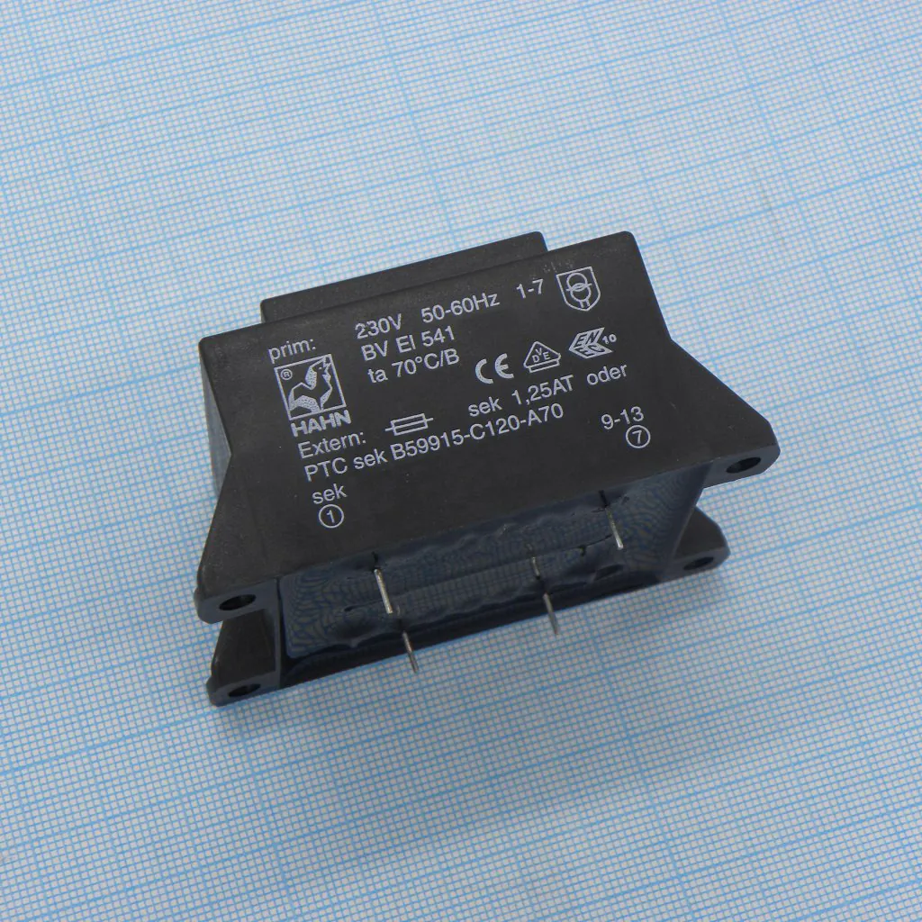 BV EI 541 1125 - Трансформатор питания 16ВА  230В 15В   1067мА 70/B (27)