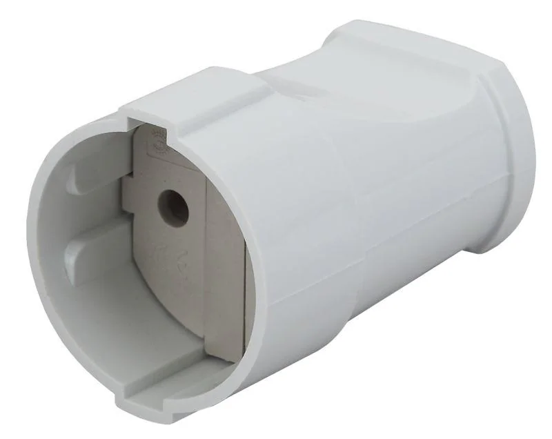 Розетка кабельная без заземл. прямая 10А бел. Rx1-W Б0039680