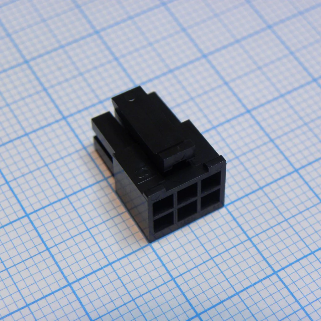 430250600 - Корпус разъема, двухрядный, Серия Micro-Fit 3.0, Гнездо, 6 вывод(-ов), 3 мм