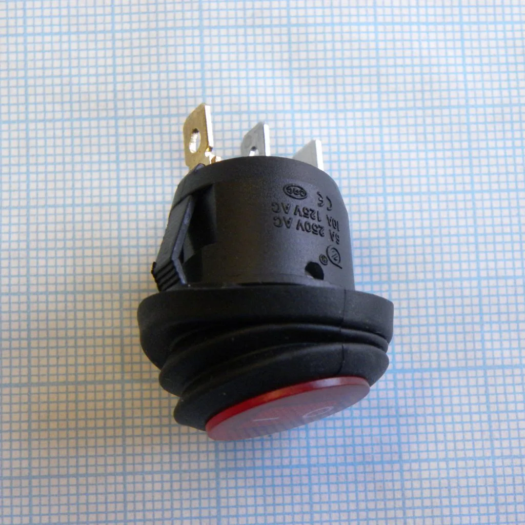 DS WR-3107 3P влагозащ. кр. - 2 полож. 2+1конт(4.8) 250V/6A AC влагозащита