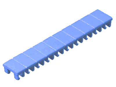 Шильдик 9705 A / 6 / 10 BLUE - Маркировка для клемм сечением 4 мм.кв., шириной 6 мм, 10 шильдиков, синяя, чистая