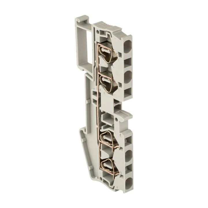 Колодка клеммная JXB-ST-2.5 31А 4 вывода пружинная сер. PROxima plc-jxb-st-2.5-4