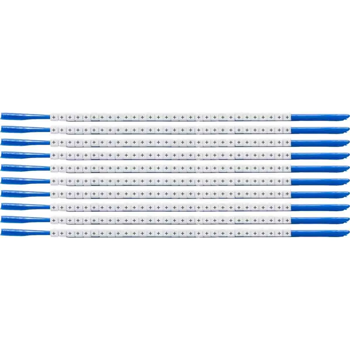 brd133037 - SCN-07-PLUS клипсы белые, 300шт/упак, для провода 1,9-2,4мм диаметра, легенда + (плюс)