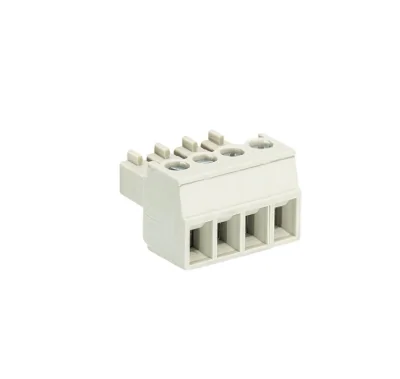 Розетка Wiecon 8813 B / 4 OB - Розеточный разъем, угловой, на кабель, шаг 3,81 мм, 4 полюса, номинальное сечение: 1,5 мм кв., винтовая фиксация провода, 250V, 8А, без маркировки, цвет: серый, серия 8813 B