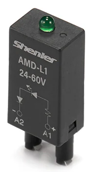 Модуль AMD-L1 24-250V AC/DC - Модуль для реле, 24 - 60VAC/DC, зеленый светодиод, цвет: черный, для колодок: SRU, SKF14, SKC, SKB, STB, SRC*-E, SRB, GZT, GZM, GZS, GZMB, ES32