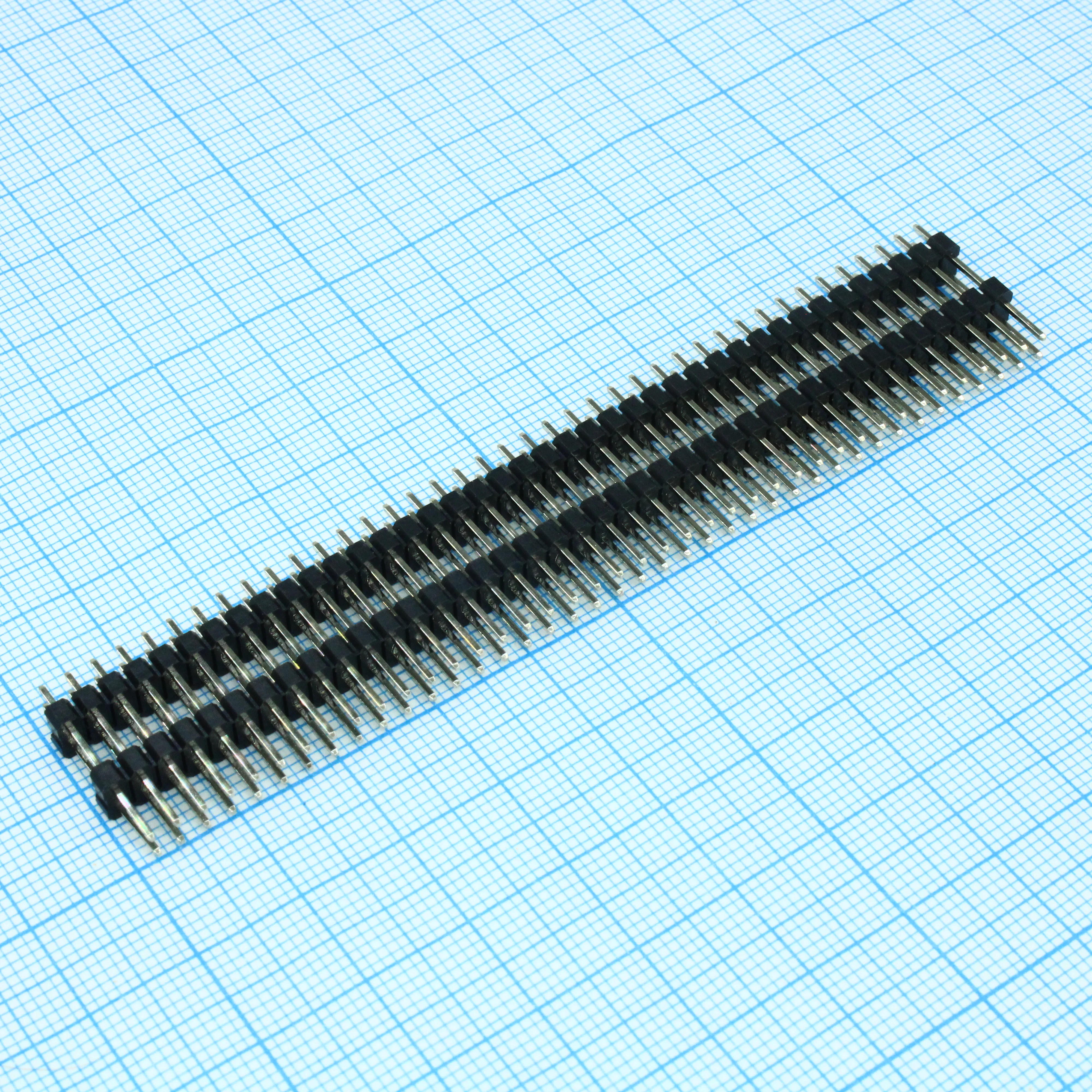 DS1029-04-2X40P8BVA10-B - Штыревой соединитель, 2х40 шаг 2,54мм.,двухрядный (A=6.00мм, H=10.40мм, B=3.00мм)