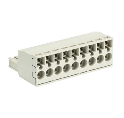 Розетка Wiecon 8113 BFK / 9TOP - Розеточный разъем, угловой, на кабель, шаг 5 мм, 9 полюсов, номинальное сечение: 2,5 мм кв., пружинная фиксация провода, 400V, 12А, с маркировкой, цвет: серый, серия 8113 BFK