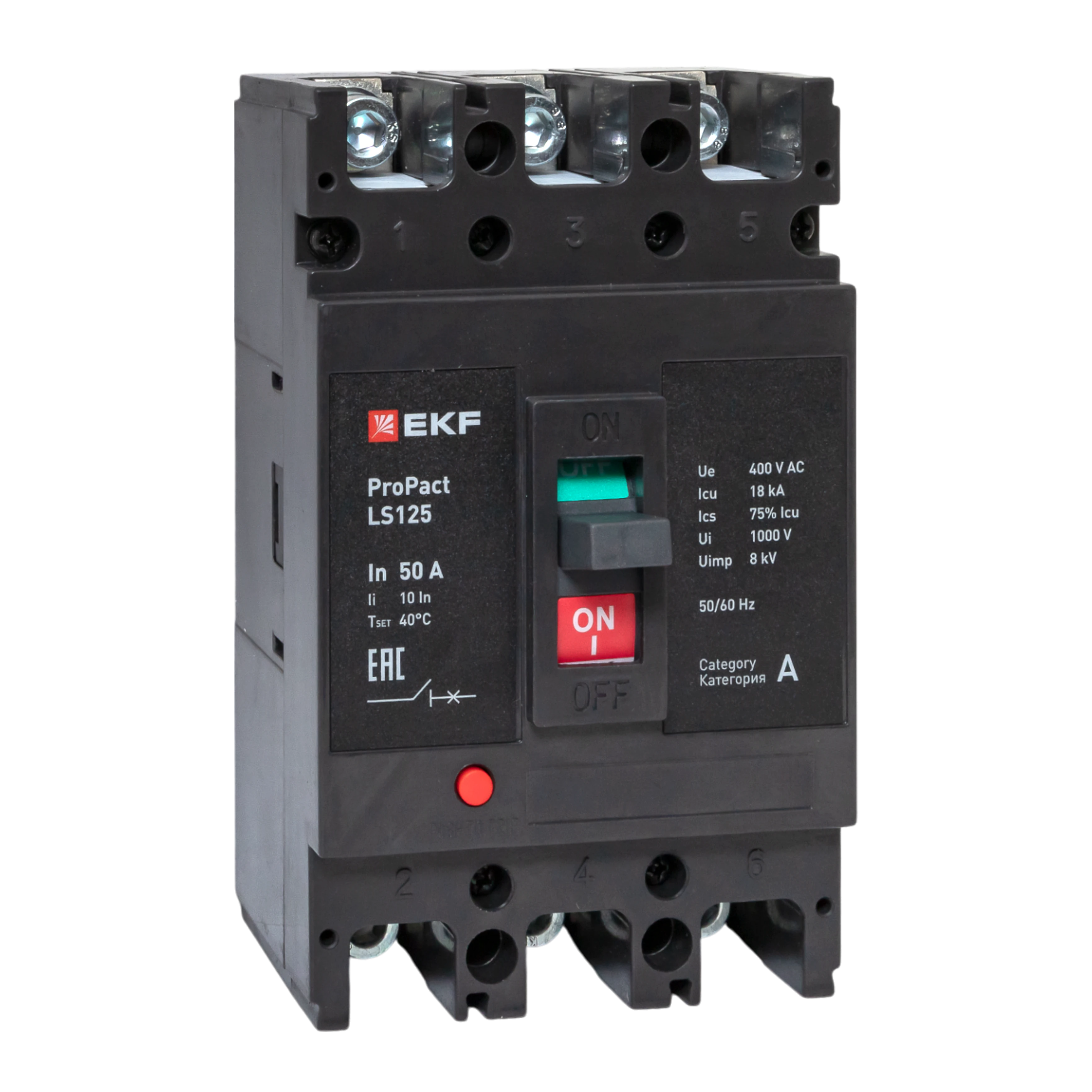 Автоматический выключатель LS125 18кА 3P 50А ProPact EKF