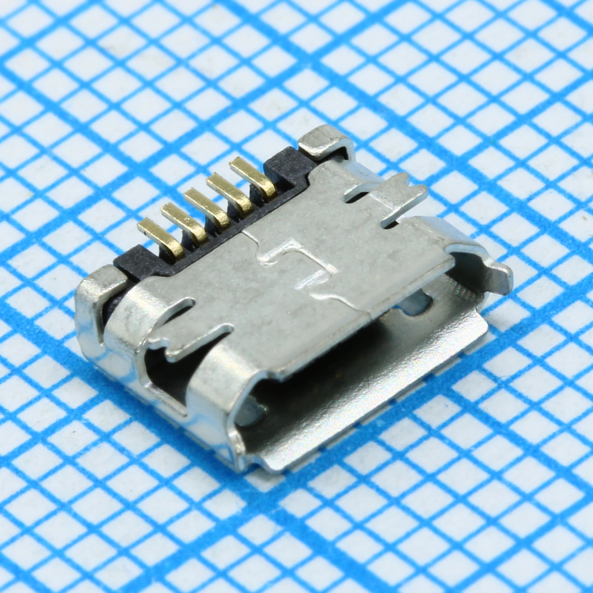 L-KLS1-233-0-0-1-R - Разъем микро USB тип B (розетка) угловой на плату (SMT)