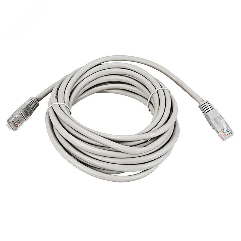 Шнур коммутационный, патч-корд U/UTP RJ45-RJ45, CAT 5e, PVC серый, 5м 18-1007
