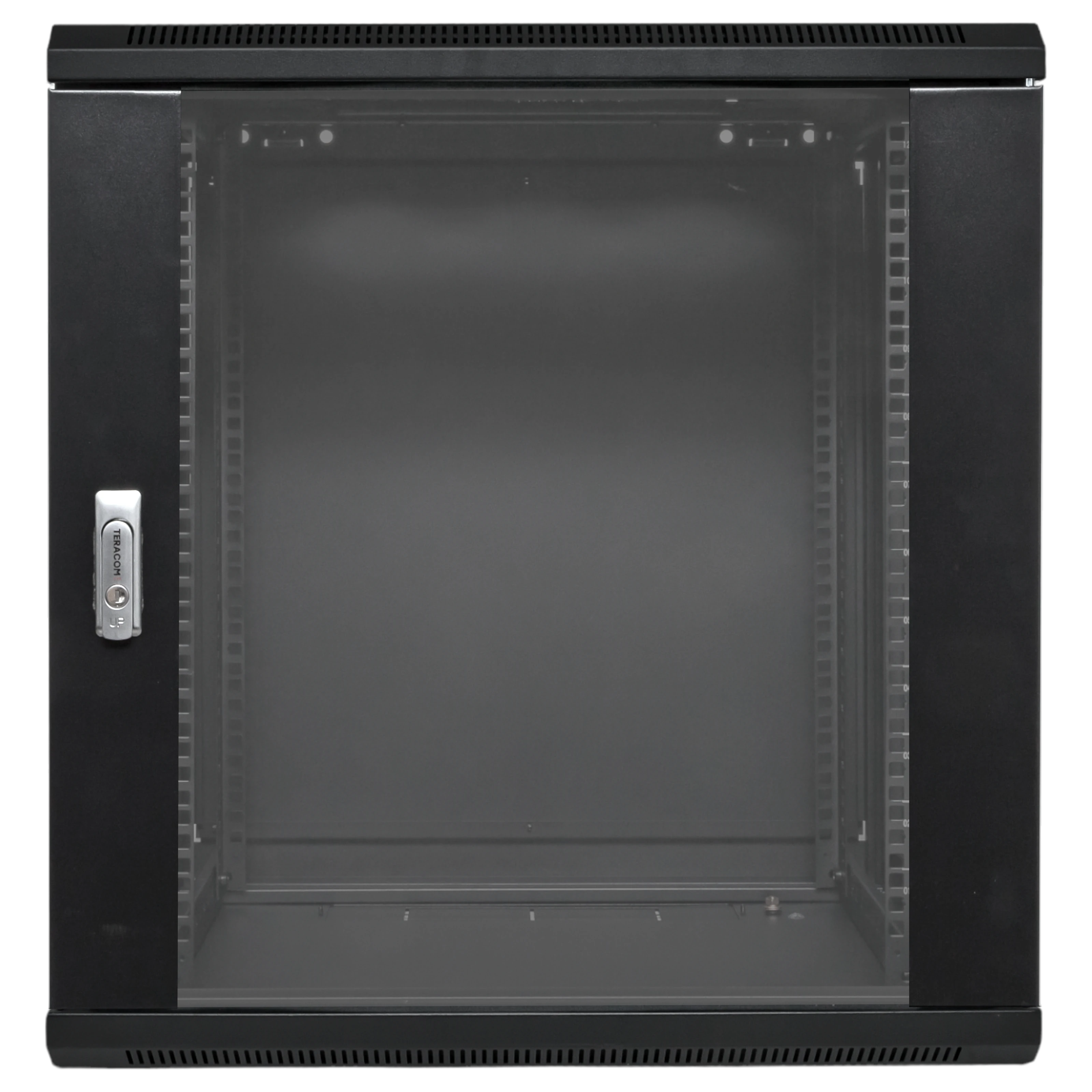 Шкаф настенный 19" TERACOM PRO 12U 600х600 мм дверь стеклянная с замком-ручкой ч-рный