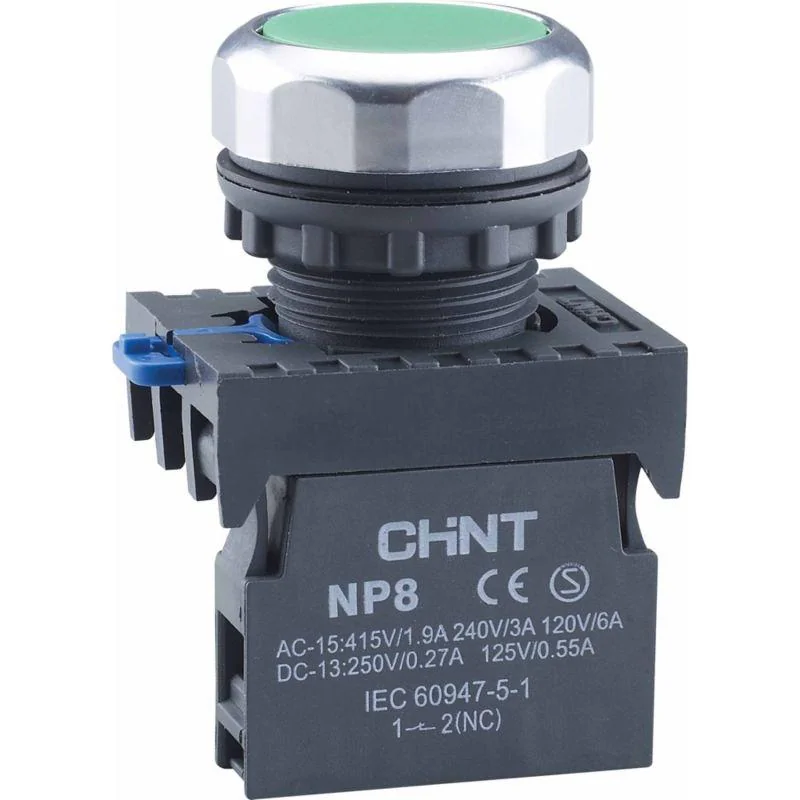 Кнопка управления NP8-10BND/3 1НО зел. AC 110В-220В(LED) IP65 667251