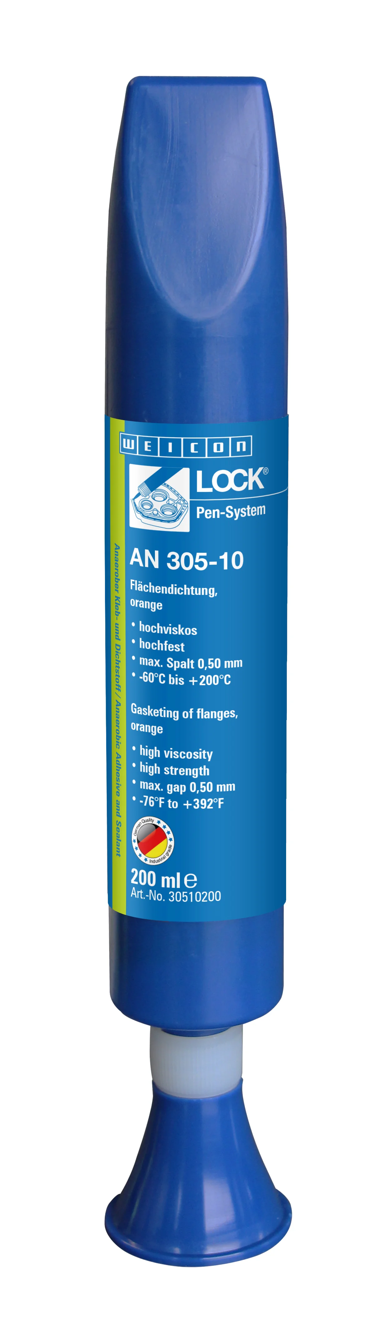 wcn30510200 - 10019995 WEICONLOCK AN 305-10 Уплотнитель фланцев (200 мл) высокая вязкость, высокая сила фиксации, макс. заз