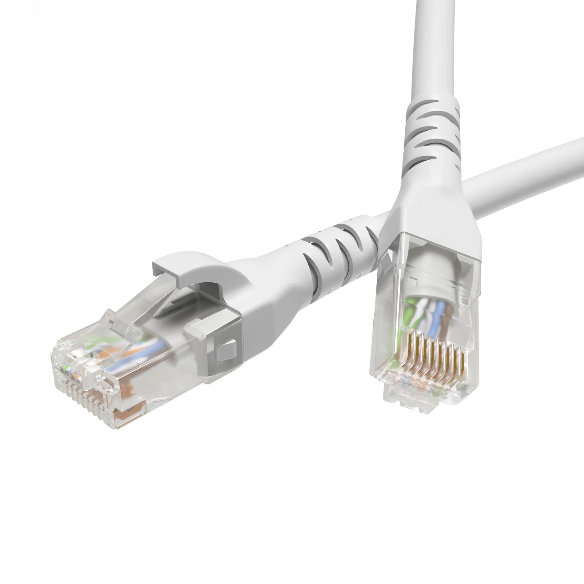 Патч-корд неэкранированный CAT5E U/UTP 4х2, LSZH, белый, 0.5м RN5EUU4505WH