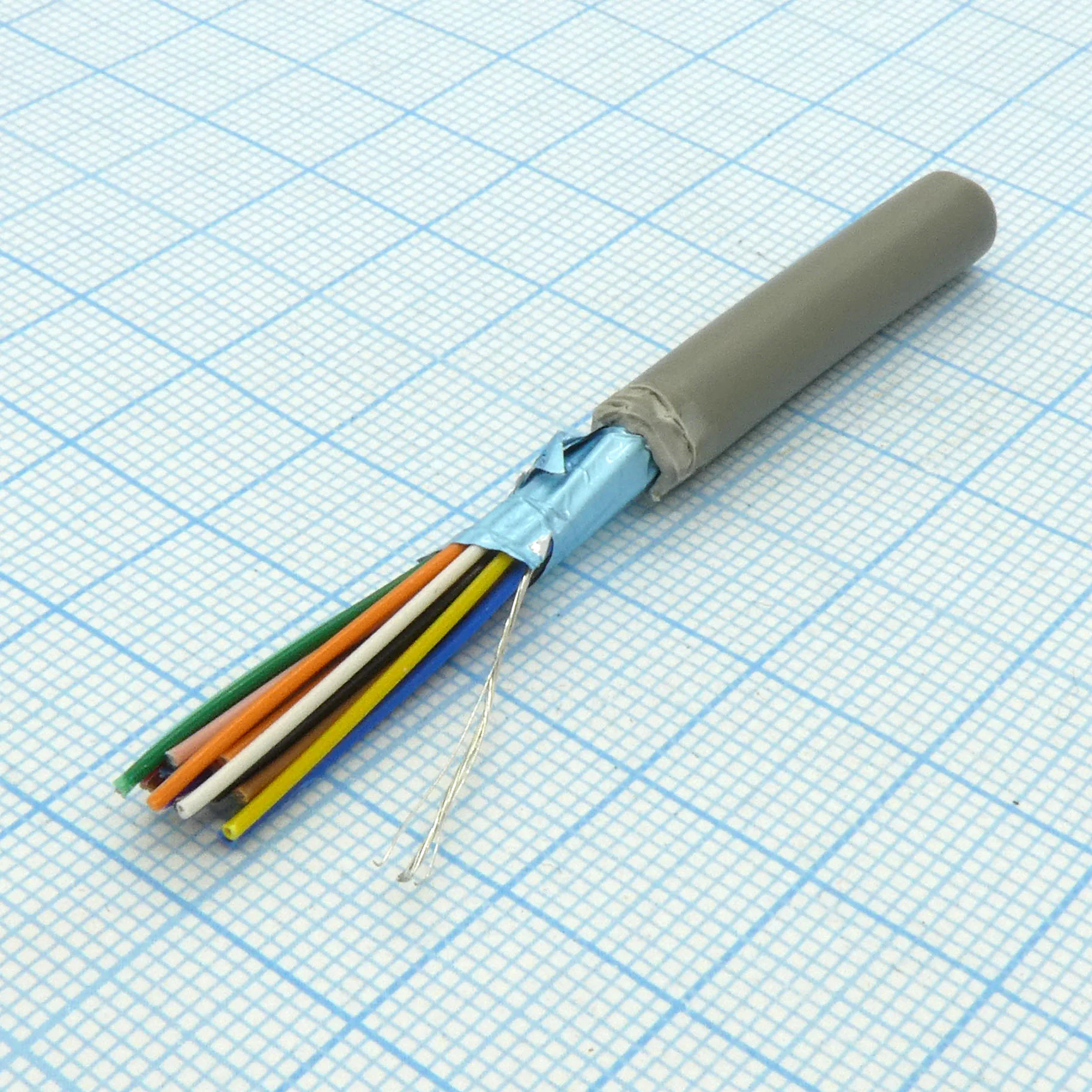 CCC25GG - Кабель коммуникационный 25 проводов, бухта 50м, экранированный, 28AWG, серый, цена за 1м.