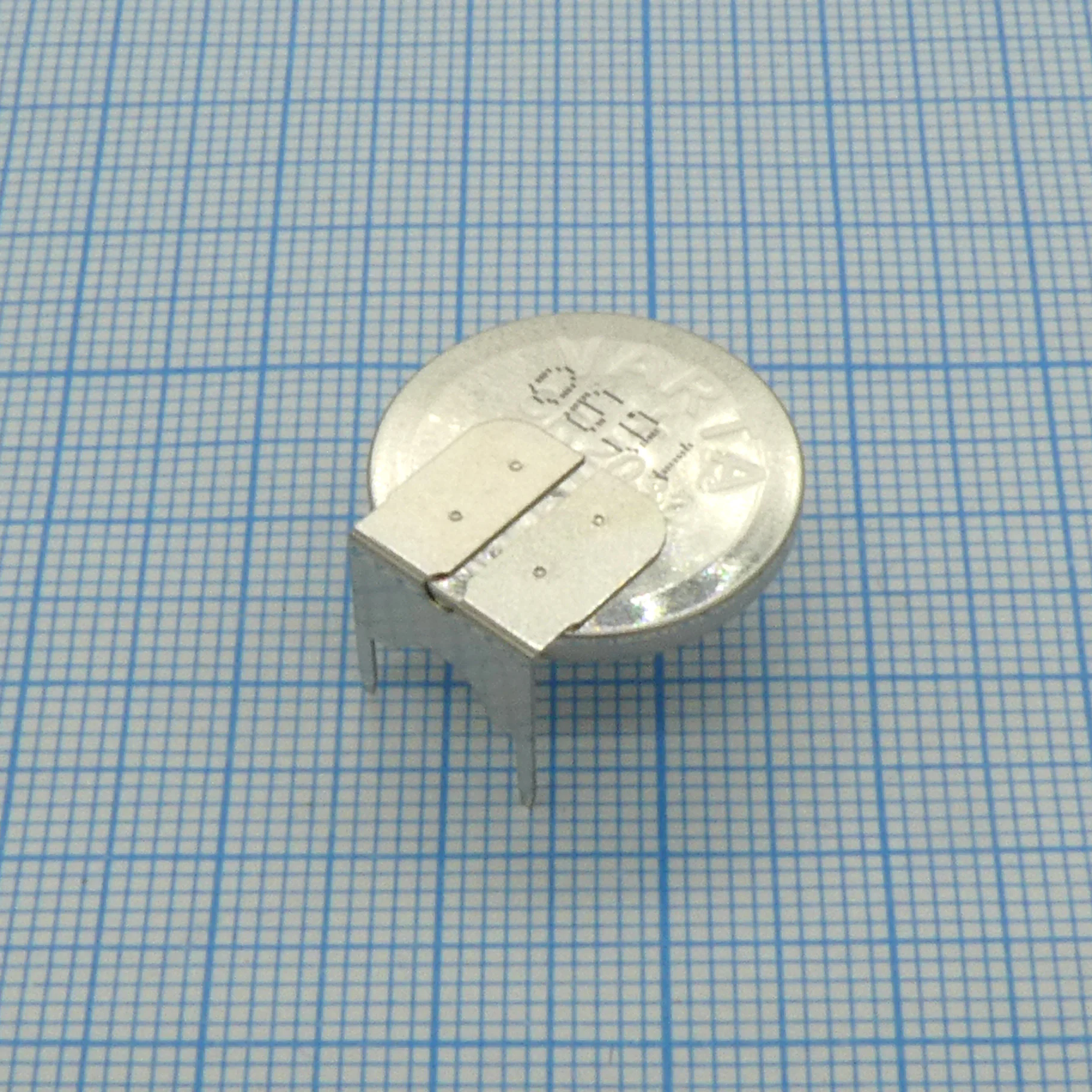 CR2032 PCB Varta (3 вывода, горизонт.) - Элемент питания литиевый,3В, 3 вывода горизонтальн. (Vendor code: 6032 401 501)
