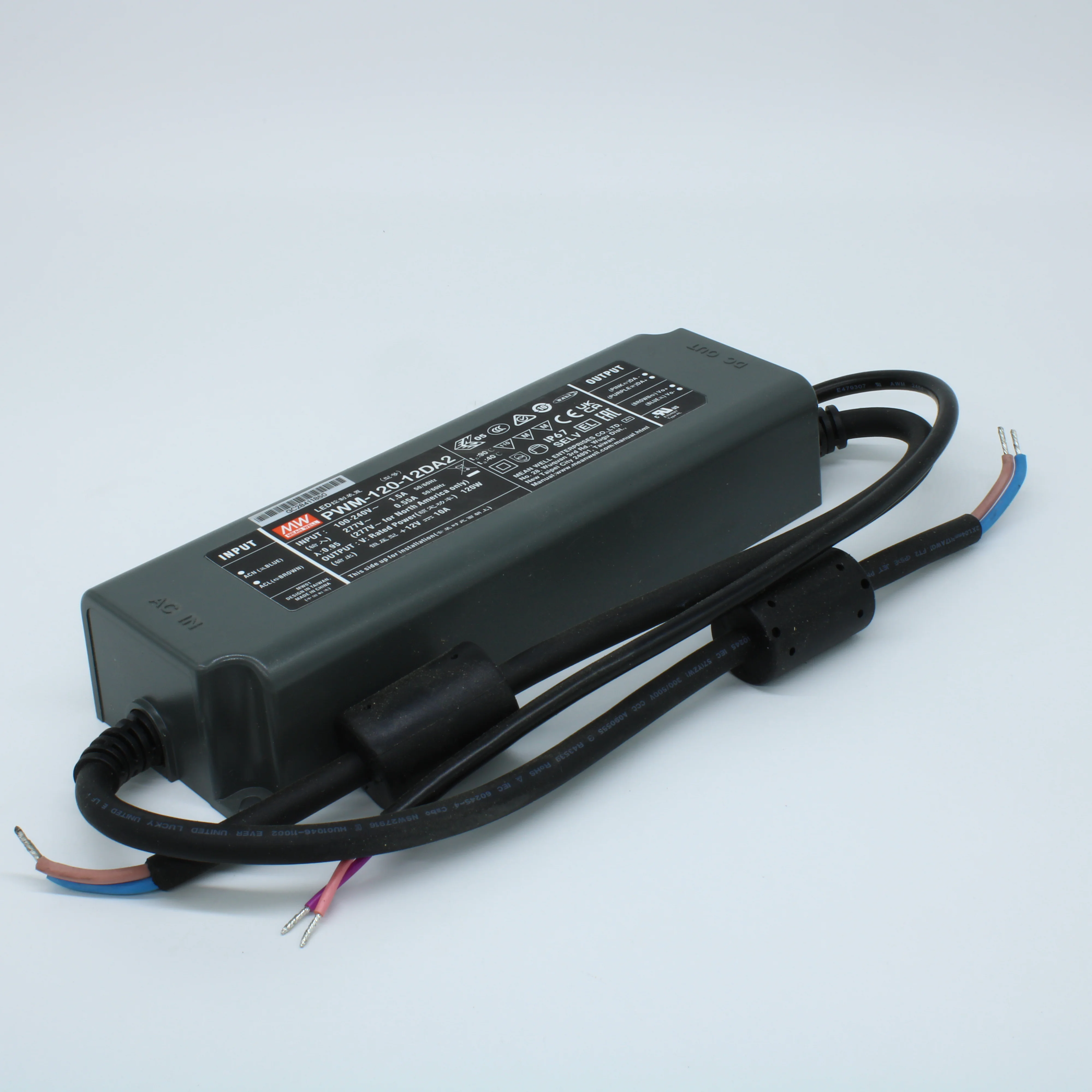 PWM-120-12DA2 - Источник питания светодиодов класс IP67 120Вт 12В/10A ШИМ