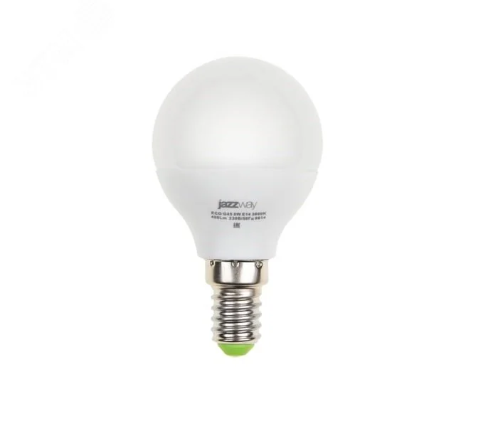 Лампа светодиодная PLED-ECO 5Вт G45 шар матовая 4000К нейтр. бел. E14 400лм 230В 50Гц 1036926A