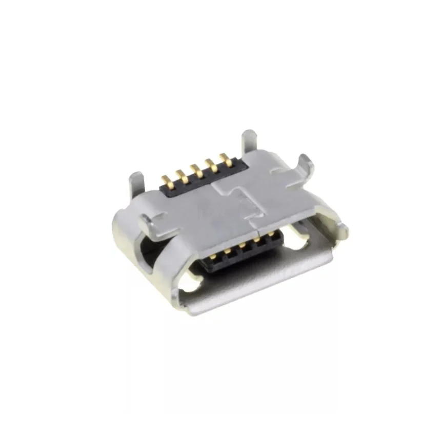 1050170001 - Разъем Micro USB тип B, USB 2.0, розетка, 5 вывод(-ов), Поверхностный Монтаж, Прямой Угол