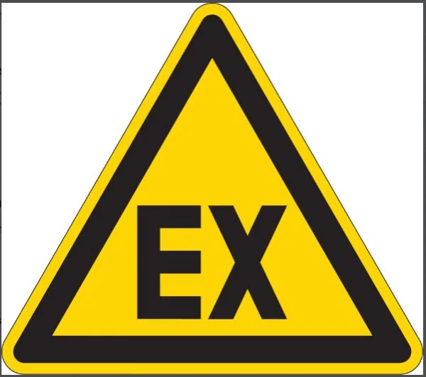 gws227309 - PIC 313 Предупреждающий знак безопасности "Взрывоопасная атмосфера(ЕХ)", 100 мм, 250 шт/рул, B-7541(ламинированный полиэстер)"