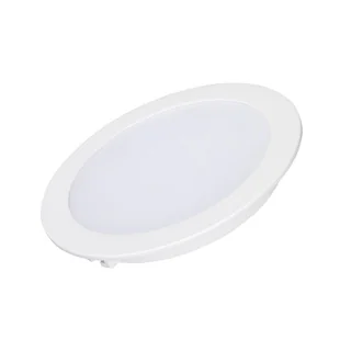 Светильник DL-BL145-12W Warm White 021438 - Светодиодная панель 12Вт, корпус IP40 белый, круглый. Цвет ТЕПЛЫЙ БЕЛЫЙ 3000K, св.поток 900-960лм, CRI(Ra)>80, угол 100°. Размер Ф145x23 мм, установка в отверстие 130 мм. Питание AC 230V, 12Вт, DC300mA 36...44V,
