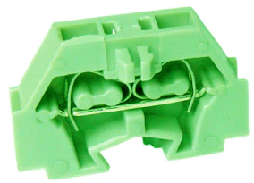 Клемма MINI UJ2-1.5N(GN) - Мини клемма, тип фиксации провода: пружинный, номинальное сечение: 1,5 мм кв., 17,5A, 400V, 5 цвет: зеленый, тип монтажа: в зависимости от торцевой крышки