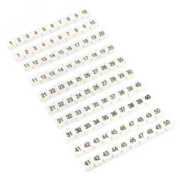 Маркеры для JXB-ST 2,5 NLPE с нумерацией 1-50 (100 шт.) zb-st-2.5-nlpe-1-50