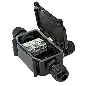 BOX-3 IP65 3PIN PC923B 10A/450V - Коробка распределительная IP65 черная