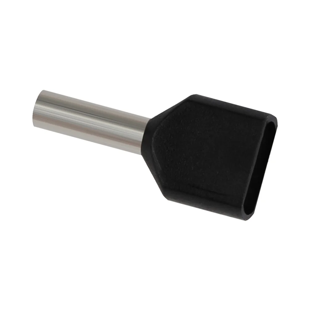Наконечник кабельный elcGLW-005770 - 005770 GLW НШВИ (2) 1.5-8, изол. PP, цвет ч-рный, двойной наконечник штыревой втулочный изолированный (100шт/упак)