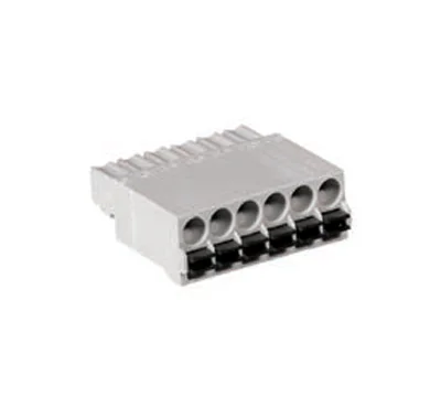 Розетка Wiecon 3 BS/ 6 OB27.630.3653.0 - Розеточный разъем, прямой, на кабель, шаг 3,5 мм, 6 полюсов, номинальное сечение: 1,5 мм кв., Push-In фиксация провода, 250V, 8А, без маркировки, цвет: серый, серия 8513 BS