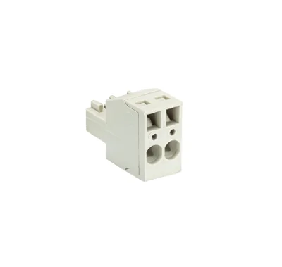 Розетка Wiecon 8513 BFK/ 2 TOP - Розеточный разъем, прямой, на кабель, шаг 3,5 мм, 2 полюса, номинальное сечение: 1,5 мм кв., пружинная фиксация провода, 250V, 8А, с маркировкой, цвет: серый, серия 8513 BFK