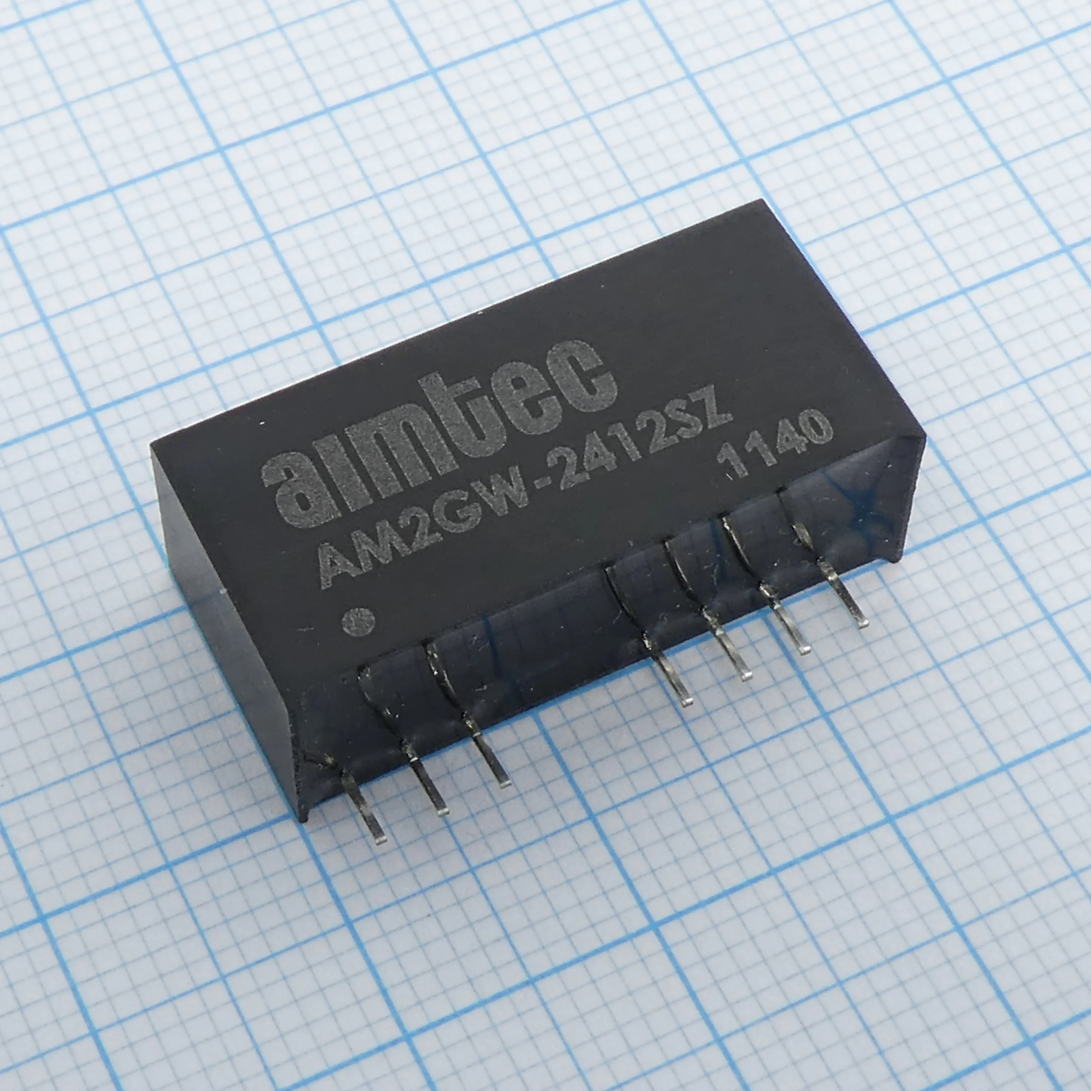 AM2GW-4803SZ - DC/DC, 1.65Вт, вход 18…75В, выход 3.3В/0.5А, изоляция 1500В DC, КПД 75%, максимальная емкостная нагрузка не более 2200мкФ, вход On/Off, SIP9, 26x9.3x12.5мм, -40…85°C, пластик