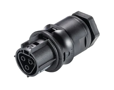 Разъем RST20i3 96.031.6053.1 - Розеточный разъем в панель, М20, IP68(69k), 3 полюса, винтовая фиксация провода, номинальные характеристики: 250/400V, 20A, цвет: черный, серия RST Classic