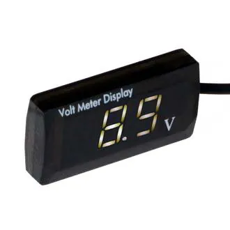 DMS-502 - Цифровой LED вольтметр DC 5-150В, QH-5729, желтый, в комплекте держатель