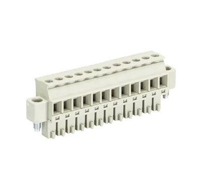 Розетка Wiecon 8813 B / 12 VR F OB - Розеточный разъем, прямой, на кабель, с монтажными фланцами, шаг 3,81 мм, 12 полюсов, номинальное сечение: 1,5 мм кв., винтовая фиксация провода, 250V, 8А, без маркировки, цвет: серый, серия 8813 B VRF