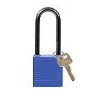 gws814134 - Замки нейлоновые компактные, алюминиевая дужка, высота дужки – 50 мм, диаметр дужки – 4.7 мм, нейлоновый корпус, размеры корпуса – 35х32х16 мм, цвет – синий, 6 шт/упак