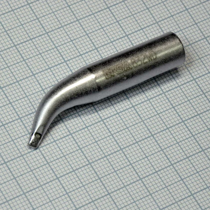 0832WD - Жало паяльное для паяльников ERSA BasicTool, ErgoTool, PowerTool, RT-80, MultiPro, MultiSprint, Multi-TC, PTC-70, ERSA 25+, ERSA 35+, изогнутый клин 2,5х1,0 мм