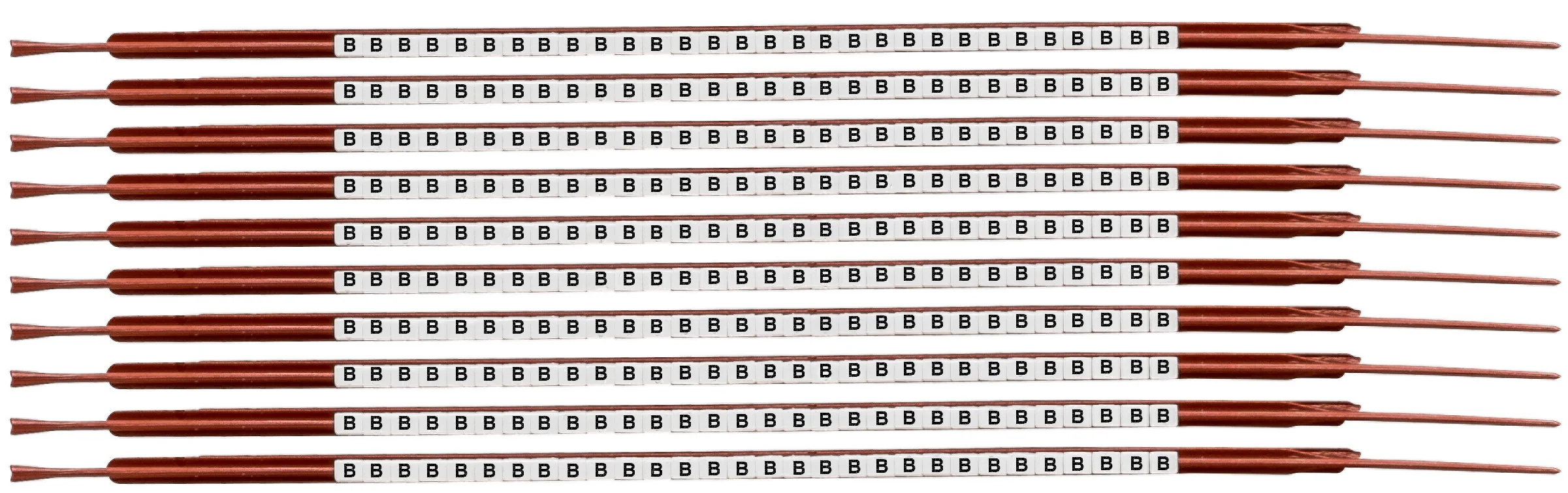 brd132961 - SCN-03-B клипсы белые, 300шт/упак, для провода 1-1.3мм диаметра, легенда B