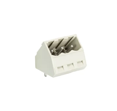 Вилка Wiecon 8113 S / 3 S OB GR - Вилочный разъем, угол 45 градусов, на плату, шаг 5 мм, 3 полюса, фиксация на плате пайкой, 400V, 12А, без маркировки, цвет: серый, серия 8113 S S